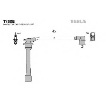 Комплект проводов зажигания TESLA T868B