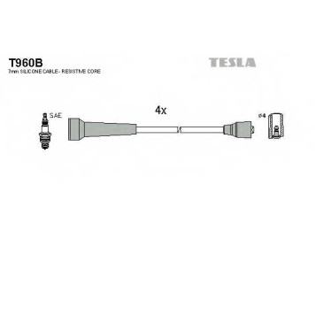 Комплект проводов зажигания TESLA T960B