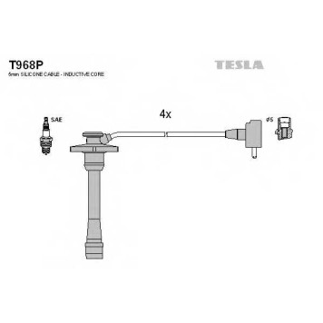 Комплект проводов зажигания TESLA T968P