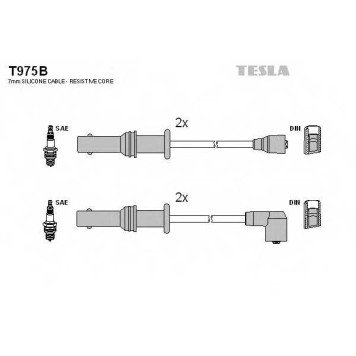 Комплект проводов зажигания TESLA T975B