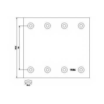 Комплект тормозных башмаков барабанного тормоза <b>TEXTAR 1928308</b>-1