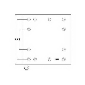 Комплект тормозных башмаков барабанного тормоза <b>TEXTAR 1936515</b>