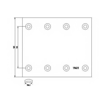 Комплект тормозных башмаков барабанного тормоза <b>TEXTAR 1941101</b>