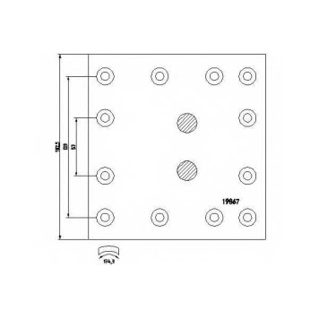 Комплект тормозных башмаков барабанного тормоза для MAN M 2000 L, M 2000 M <b>TEXTAR 1970803</b>-1