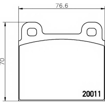 Колодки тормозные дисковые для VW TRANSPORTER <b>TEXTAR 2001104 / 20011</b>