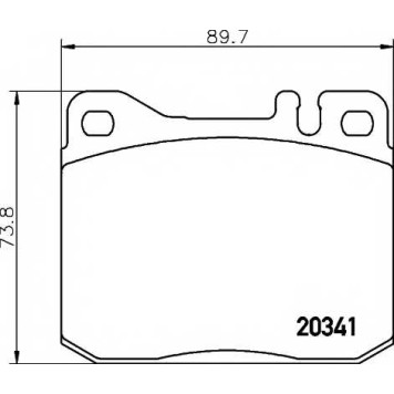 Колодки тормозные дисковые для MERCEDES (W123), COUPE(C123), KOMBI(S123), S(C126,W126), SL(C107,R107) <b>TEXTAR 2034110 / 20341</b>