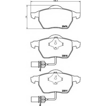 Колодки тормозные дисковые для AUDI A4(8E2, 8E5, 8EC, 8ED, 8H7, 8HE, B6, B7), A6(4B2, 4B5, 4F2, 4F5, C5, C6) / SKODA SUPERB(3U4) / VW PASSAT(3B2, 3B3, 3B5, 3B6) <b>TEXTAR 2301802 / 20676</b>