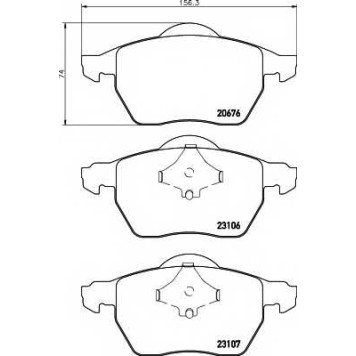 Колодки тормозные дисковые для VOLVO C70, S70(LS), V70(LV), XC70 CROSS COUNTRY <b>TEXTAR 2310601 / 20676</b>