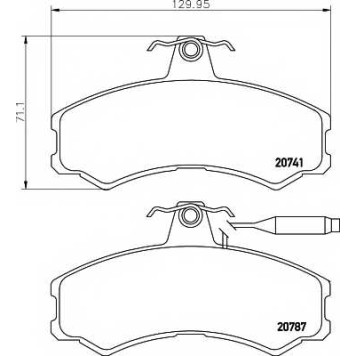 Колодки тормозные дисковые для CITROEN C25(280#,290#) / FIAT DUCATO(280,290), TALENTO(290) / PEUGEOT J5(280L,280P,290L,290P) / VW L <b>TEXTAR 2074101 / 20741</b>