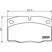 Колодки тормозные дисковые для OPEL ASCONA, CORSA, KADETT, MANTA, OMEGA, REKORD E, VECTRA <b>TEXTAR 2093903 / 20939</b>