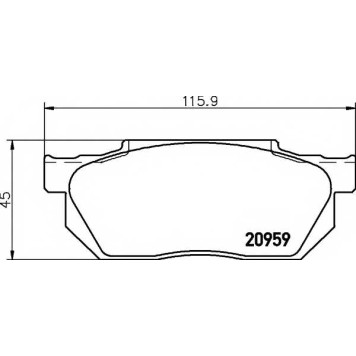 Колодки тормозные дисковые для HONDA CIVIC(EC,ED,EE) <b>TEXTAR 2095901 / 20959</b>