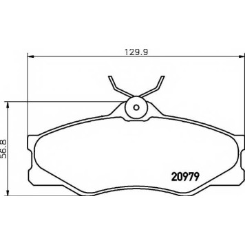 Колодки тормозные дисковые для VW TRANSPORTER <b>TEXTAR 2097904 / 20979</b>