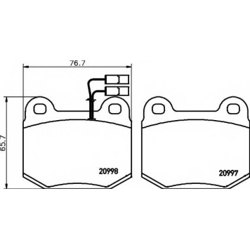 Колодки тормозные дисковые <b>TEXTAR 2099701 / 20997</b>