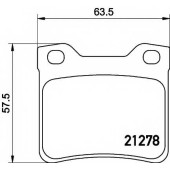 Колодки тормозные дисковые для PEUGEOT 406(8B,8C,8E/F), 607(9D,9U) <b>TEXTAR 2127803 / 21278</b>