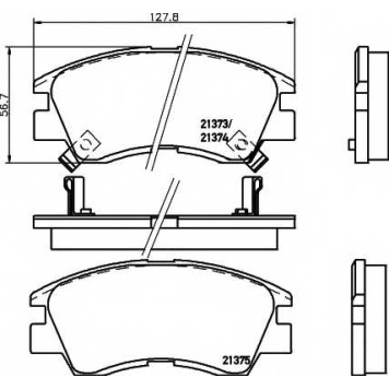 Колодки тормозные дисковые для MITSUBISHI L 200(K0#T, K1#T, K2#T, K3#T), L 300(L03#P, P#2V, P0#V, P0#W, P1#T, P1#V, P1#W, P2#W), PAJERO(L04#G, L14#G) <b>TEXTAR 2137301 / 21373</b>