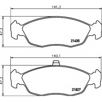 Колодки тормозные дисковые для CITROEN SAXO(S0, S1), XSARA(N0, N1, N2) / PEUGEOT 106(1, 1#, 1A, 1C), 205, 306(7#, 7A, 7B, 7C, 7D, 7E, N#, N3, N5) <b>TEXTAR 2182702 / 21430</b>