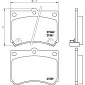 Колодки тормозные дисковые для MAZDA 323 P(BA), 323(BG), FAMILIA(BA,BG), MX-3(EC) <b>TEXTAR 2153901 / 21539</b>