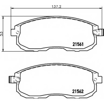 Колодки тормозные дисковые для INFINITI G, I35 / NISSAN ALTIMA, CUBE, JUKE, PULSAR, SENTRA, SUNNY, SYLPHY, TEANA, TIIDA, VERSA <b>TEXTAR 2156201 / 21561</b>