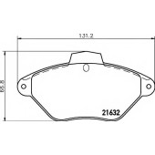 Колодки тормозные дисковые для CITROEN XANTIA(X1,X2) <b>TEXTAR 2163201 / 21632</b>