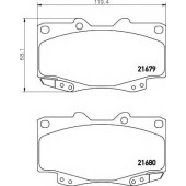 Колодки тормозные дисковые для TOYOTA FORTUNER(GGN5#, GGN6#, KUN5#, KUN6#, LAN5#, TGN5#, TGN6#), HILUX(GGN#, KUN#, KUN1#, LAN#, TGN#, TGN3#) <b>TEXTAR 2168001 / 21679</b>