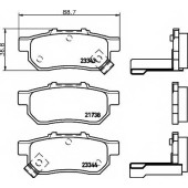 Колодки тормозные дисковые для ACURA INTEGRA / HONDA CITY(GM), CIVIC(EG,EH,EJ,EK,EM1), CRX(EG,EH), JAZZ(GD,GE,GK) <b>TEXTAR 2173801 / 21738</b>