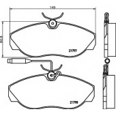 Колодки тормозные дисковые для CITROEN JUMPER(230,230L,230P) / FIAT DUCATO(230,230L) / PEUGEOT BOXER(230L,230P,ZCT#) <b>TEXTAR 2179701 / 21797</b>