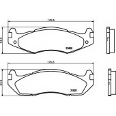 Колодки тормозные дисковые для HUMMER HUMMER H1 / JEEP CHEROKEE(XJ), COMANCHE(MJ), WRANGLER(SJ#,YJ) <b>TEXTAR 2182001 / 21820</b>