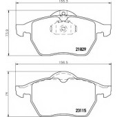 Колодки тормозные дисковые для CHEVROLET VECTRA / OPEL CALIBRA(85#), VECTRA(31#,36#,38#) / SAAB 9-5(YS3E) <b>TEXTAR 2311502 / 21829</b>