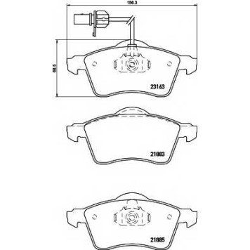 Колодки тормозные дисковые для VW KOMBI(T2), TRANSPORTER(70XA, 70XB, 70XC, 70XD, 7DB, 7DK, 7DW) <b>TEXTAR 2188501 / 21883</b>