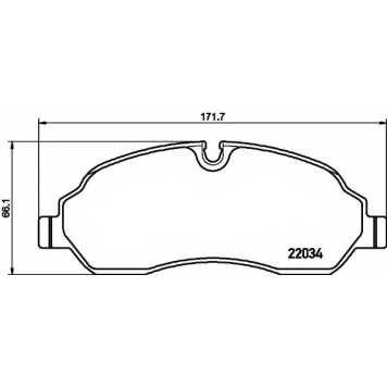 Колодки тормозные дисковые для FORD TRANSIT <b>TEXTAR 2203401 / 22034</b>