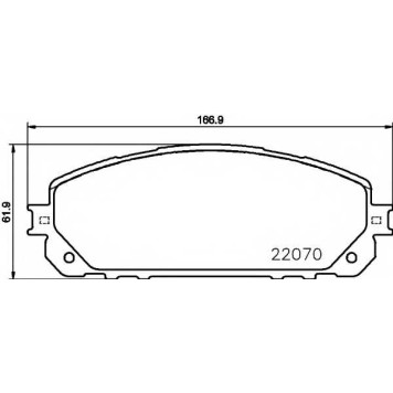 Колодки тормозные дисковые для JEEP CHEROKEE(KL) <b>TEXTAR 2207001 / 22070</b>