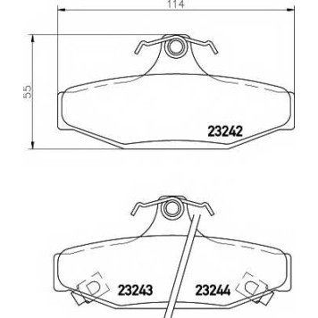 Колодки тормозные дисковые для DAEWOO KORANDO(KJ), MUSSO(FJ), REXTON(GAB#) / SSANGYONG KORANDO(KJ), MUSSO SPORTS, MUSSO(FJ), REXTON(GAB#) <b>TEXTAR 2324201 / 23242</b>