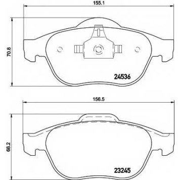Колодки тормозные дисковые для RENAULT GRAND(JM0/1#), SCENIC(JM0/1#) <b>TEXTAR 2453601 / 23245</b>