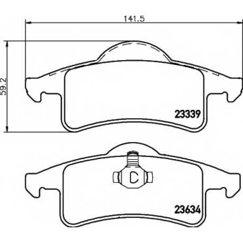 Колодки тормозные дисковые для JEEP CHEROKEE(XJ), GRAND CHEROKEE(WG,WJ) <b>TEXTAR 2333901 / 23339</b>