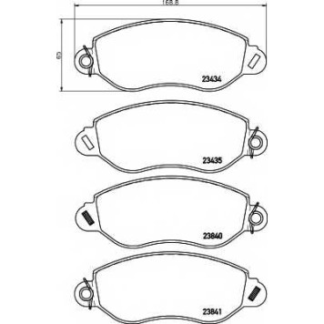 Колодки тормозные дисковые для FORD TRANSIT(FA# #,FB# #,FC# #,FD# #,FM# #,FN# #,FS# #,FZ# #) <b>TEXTAR 2343401 / 23434</b>