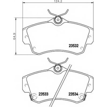 Колодки тормозные дисковые для CHRYSLER NEON, PT CRUISER(PT#) <b>TEXTAR 2353202 / 23532</b>