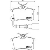Колодки тормозные дисковые для VW LUPO(6E1,6X1), POLO(9A4,9N#,9N4) <b>TEXTAR 2382301 / 23554</b>
