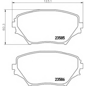 Колодки тормозные дисковые для TOYOTA RAV 4(ACA2#,CLA2#,XA2#,ZCA2#) <b>TEXTAR 2358501 / 23585</b>