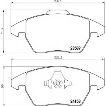 Колодки тормозные дисковые для CITROEN C4(LA#,LC#) / PEUGEOT 207(WA#,WC#,WK#), 208, 3008, 307(3A/C,3B,3E,3H), 308(4A#,4C#), RCZ <b>TEXTAR 2358901 / 23589</b>