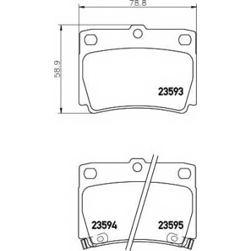 Колодки тормозные дисковые для MITSUBISHI PAJERO(K90, KG#, KH#, V2#W, V3#W, V4#W) <b>TEXTAR 2359301 / 23593</b>