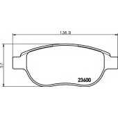 Колодки тормозные дисковые для CITROEN C3, C4, XSARA / PEUGEOT 1007, 206, 207, 307 <b>TEXTAR 2360001 / 23600</b>