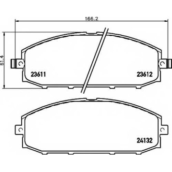 Колодки тормозные дисковые для NISSAN PATROL GR(Y61), PATROL <b>TEXTAR 2361101 / 23611</b>