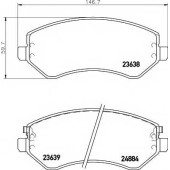 Колодки тормозные дисковые для CHRYSLER VOYAGER(RG,RS) / JEEP CHEROKEE(KJ) <b>TEXTAR 2363801 / 23638</b>