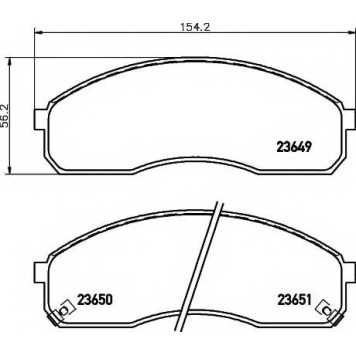 Колодки тормозные дисковые для KIA CARNIVAL(GQ,UP), PREGIO(TB) <b>TEXTAR 2364901 / 23649</b>