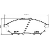 Колодки тормозные дисковые для INFINITI EX, G, M(Y51), M35, M37, M45, Q60, Q70(Y51), QX50 / NISSAN MURANO(Z51), QASHQAI(J10,JJ10) <b>TEXTAR 2369803 / 23698</b>