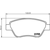 Колодки тормозные дисковые для FIAT IDEA(350#) / LANCIA MUSA(350) <b>TEXTAR 2370503 / 23705</b>