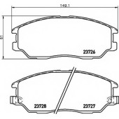 Колодки тормозные дисковые для HYUNDAI EQUUS / CENTENNIAL, TERRACAN(HP), XG(XG) / KIA OPIRUS(GH) / SSANGYONG RODIUS, STAVIC, TURISMO <b>TEXTAR 2372601 / 23726</b>