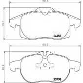 Колодки тормозные дисковые для CHEVROLET VECTRA / OPEL SIGNUM, VECTRA / SAAB 9-3(YS3F), 9-3X <b>TEXTAR 2415501 / 23738</b>