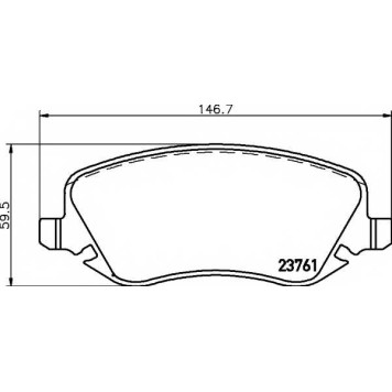 Колодки тормозные дисковые для LANCIA THESIS(841AX) <b>TEXTAR 2376101 / 23761</b>