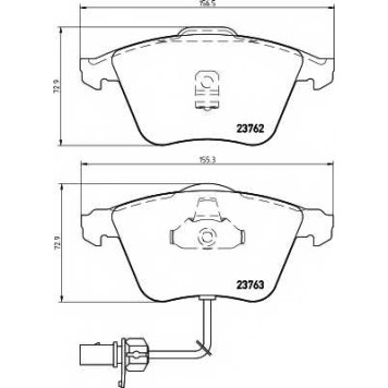 Колодки тормозные дисковые для AUDI A6(4B2,4B5,C5), ALLROAD(4BH,C5) <b>TEXTAR 2376201 / 23762</b>